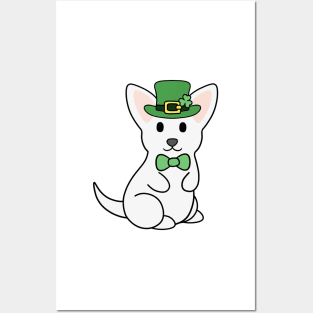 St Patrick White Chihuahua Posters and Art